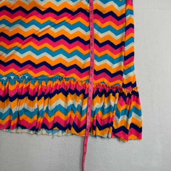 India Boutique Strapless Stretch Maxi Dress Womens One Sz Multicolored Tie Waist - Picture 7 of 10